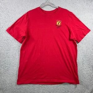 Nike Sixo Division Graphic T Shirt Men 2XL Unreleased Red Cotton Short‎ Sleeve